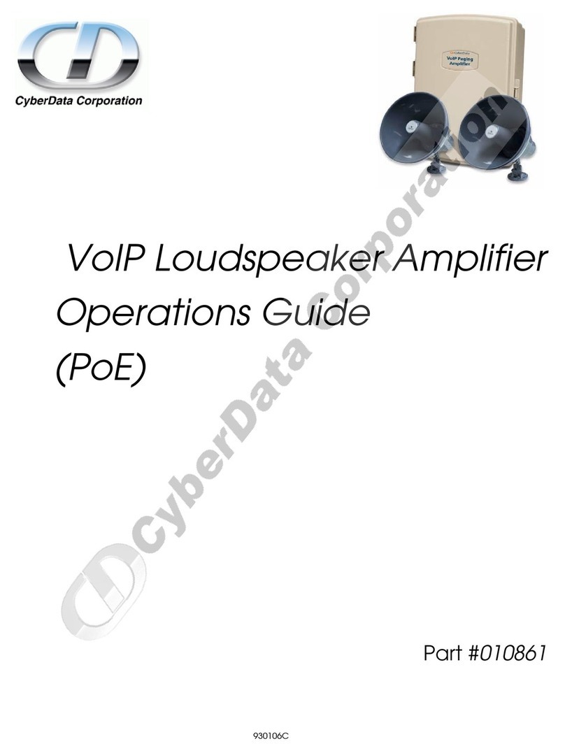 CyberData Part #010861 User manual CyberData Part #010861 User manual
