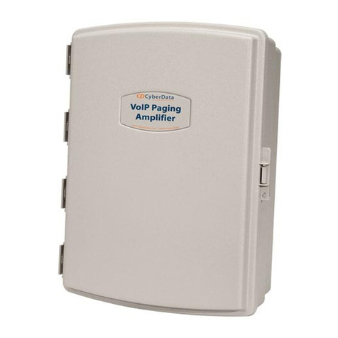CyberData VoIP Paging/Loudspeaker Amplifier User manual CyberData VoIP Paging/Loudspeaker Amplifier User manual
