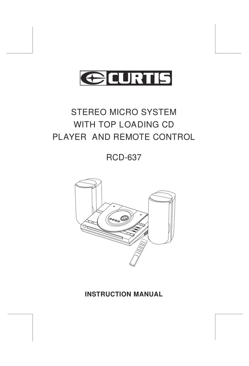 Curtis RCD-637 User manual Curtis RCD-637 User manual