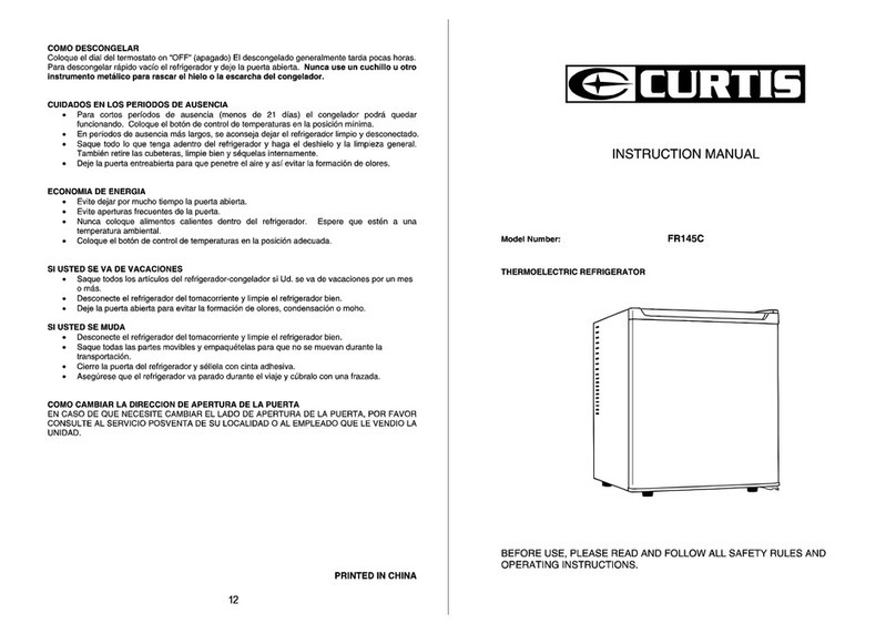 Curtis FR145C instruction manual