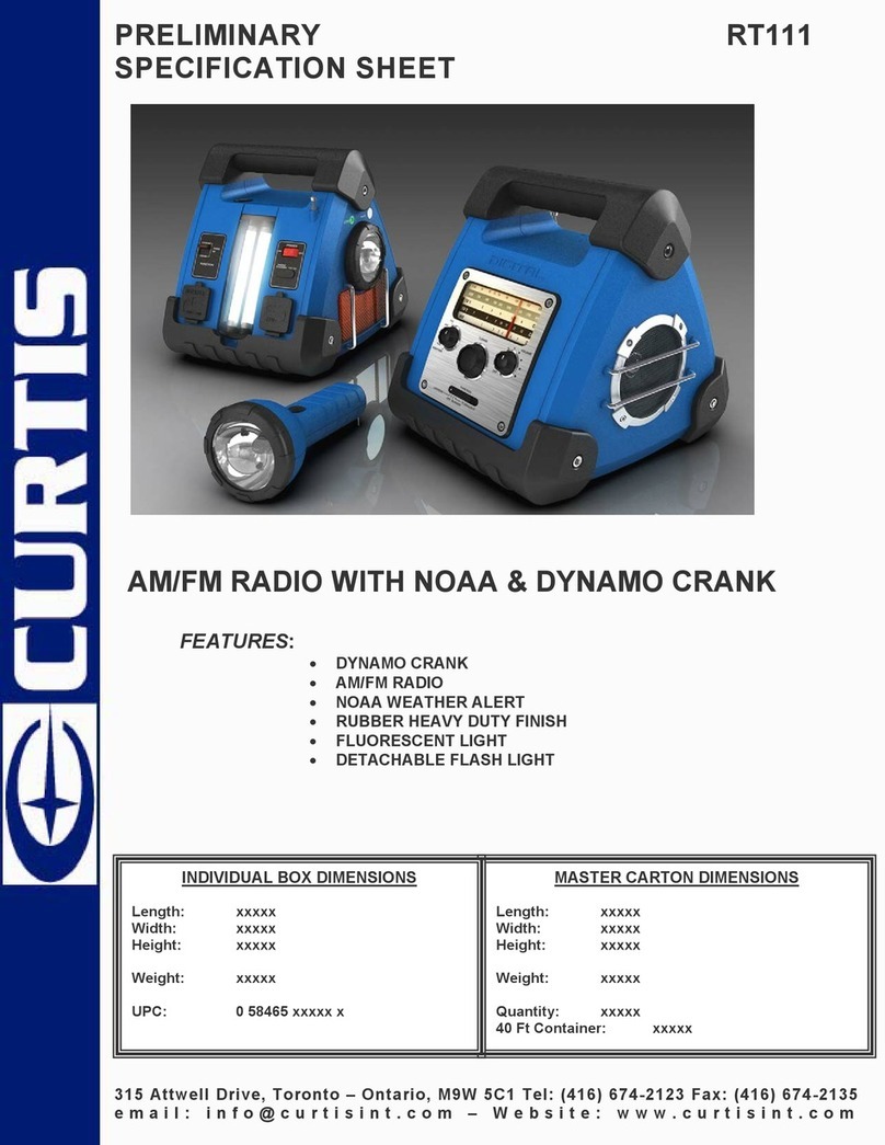 Curtis RT111 Preliminary specification sheet