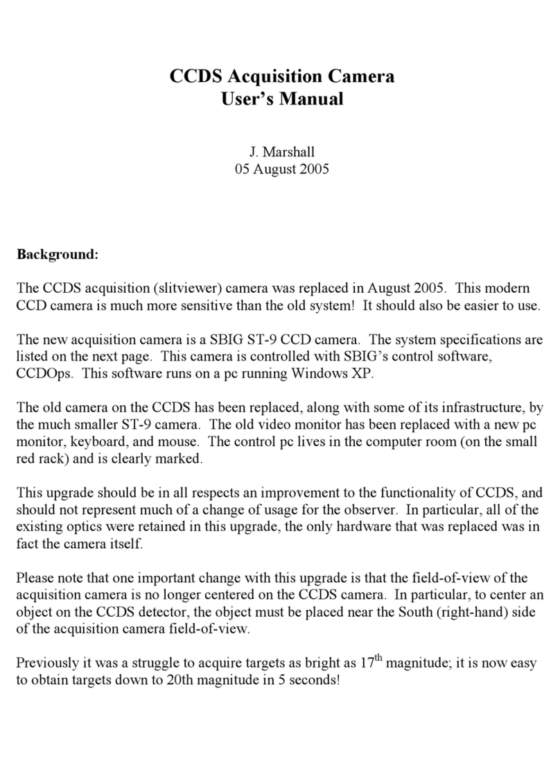 Curtis Computer Acquisition Camera CCDS user manual