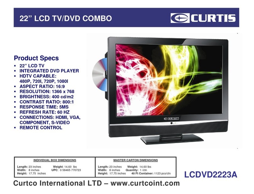 Curtis LCDVD2223A User manual
