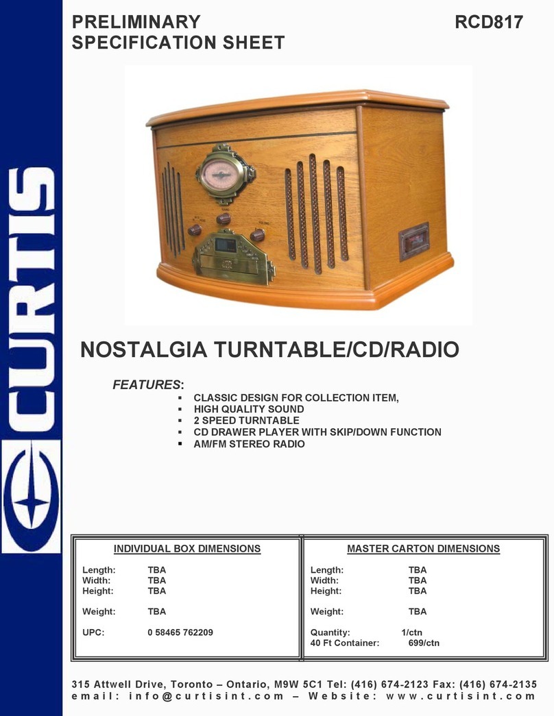 Curtis RCD817 User manual