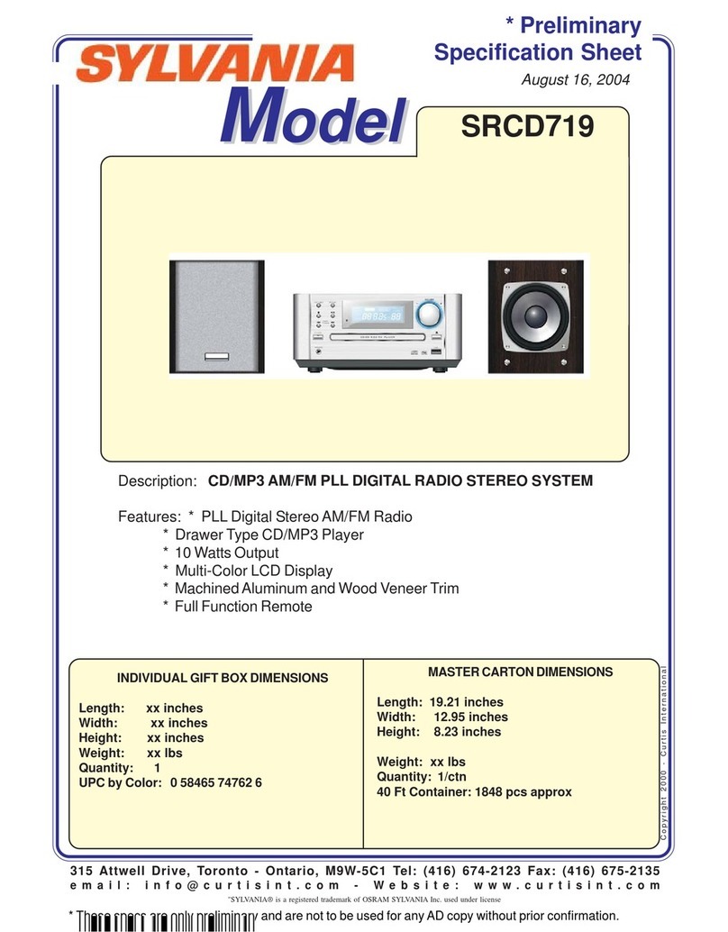 Sylvania SRCD-719 User manual