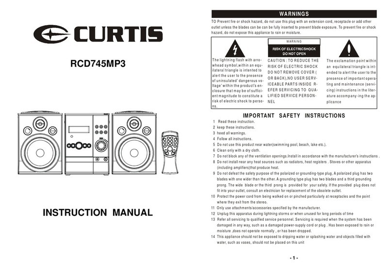 Curtis RCD745MP3 User manual