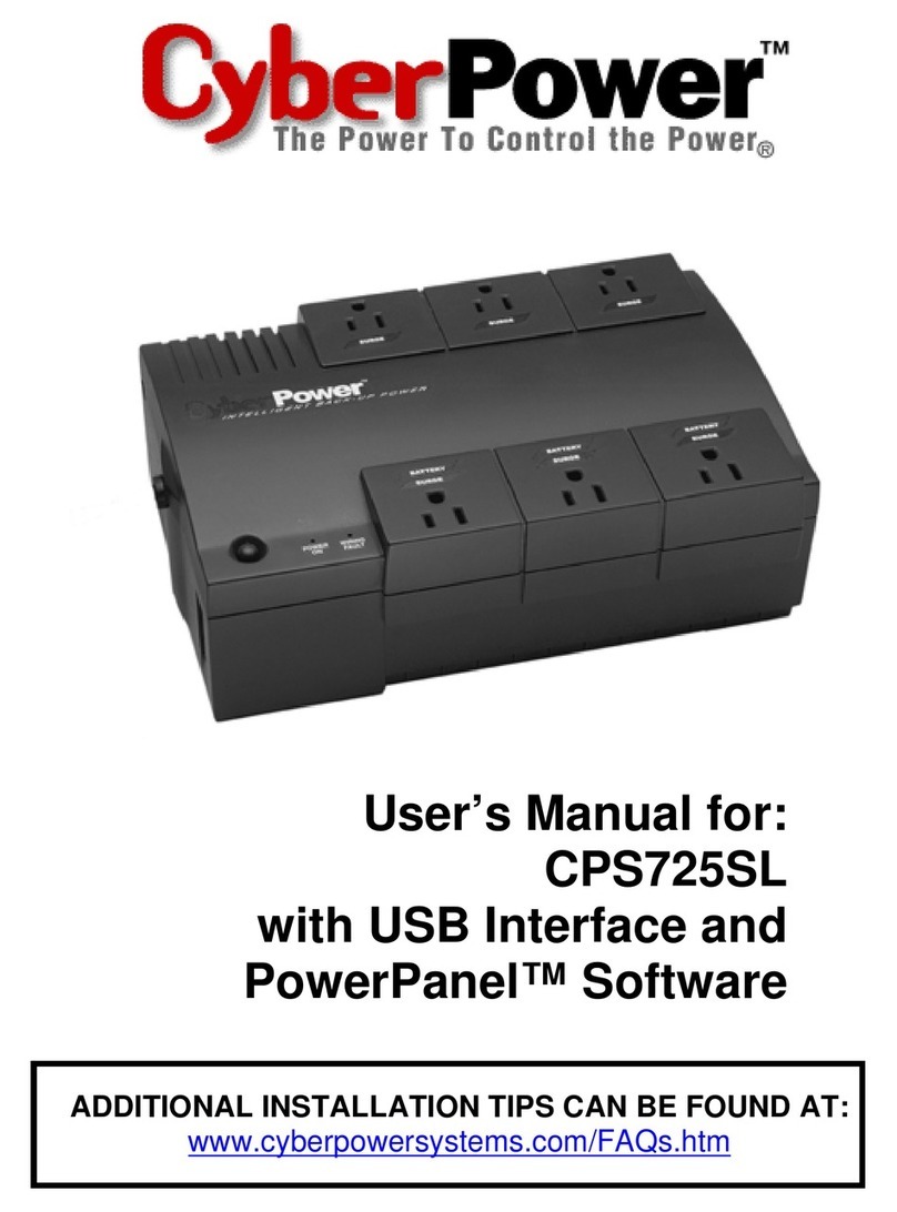 CyberPower CPS725SL User manual