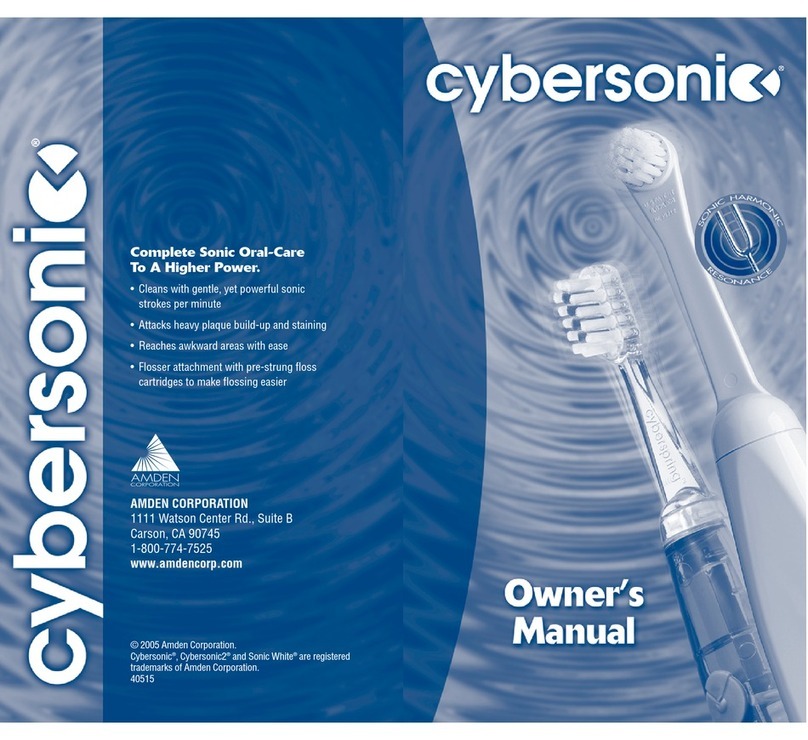 Cybersonic Power Toothbrush owner's manual