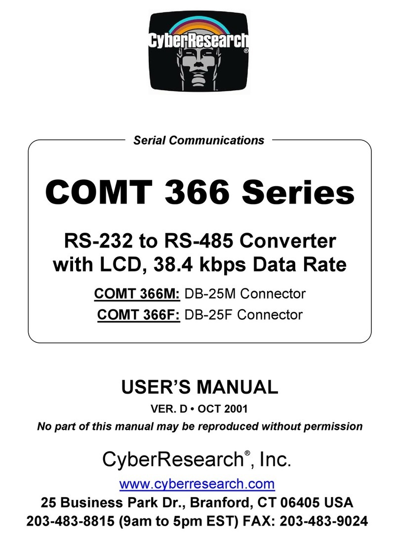 CyberResearch RS-232 user manual