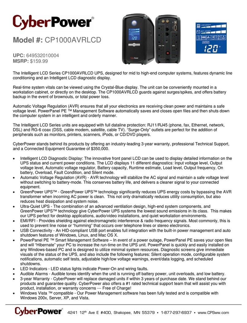 CyberPower 649532010004 User manual