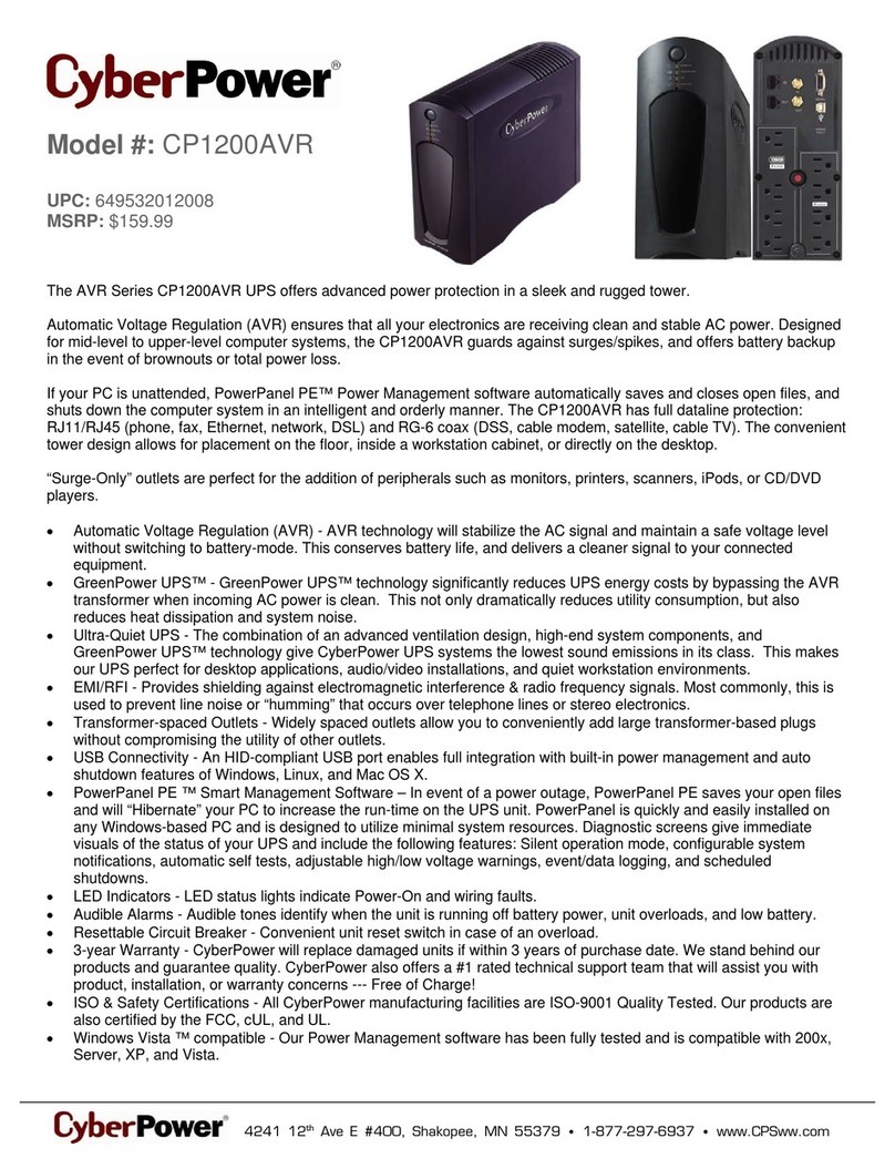 CyberPower 649532012008 User manual CyberPower 649532012008 User manual