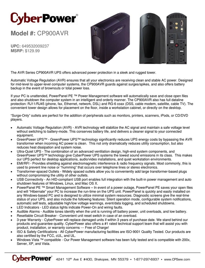 CyberPower 649532009237 User manual