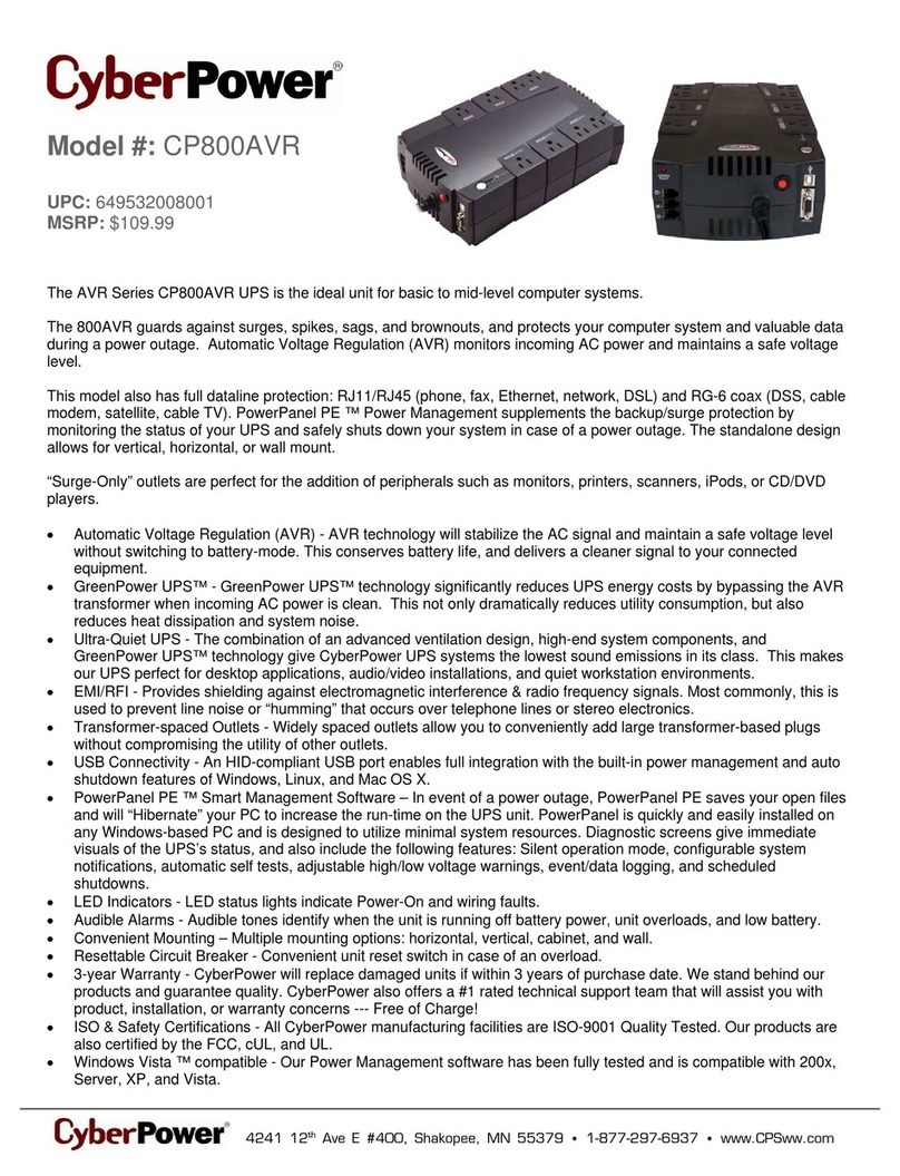 CyberPower 649532008001 User manual