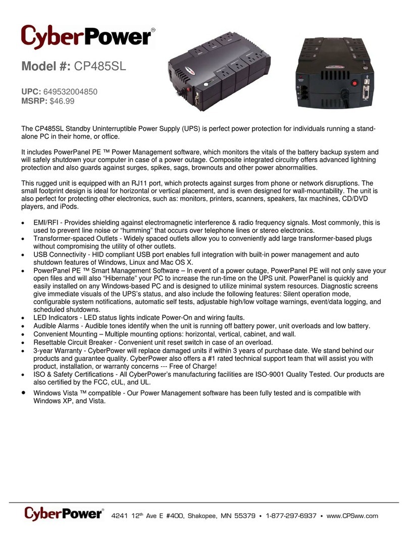 CyberPower 649532004850 User manual