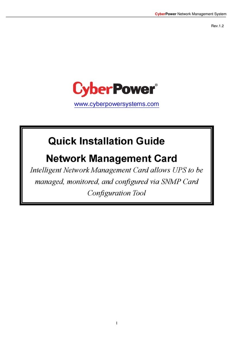 CyberPower CyberPower RMCARD201 User manual