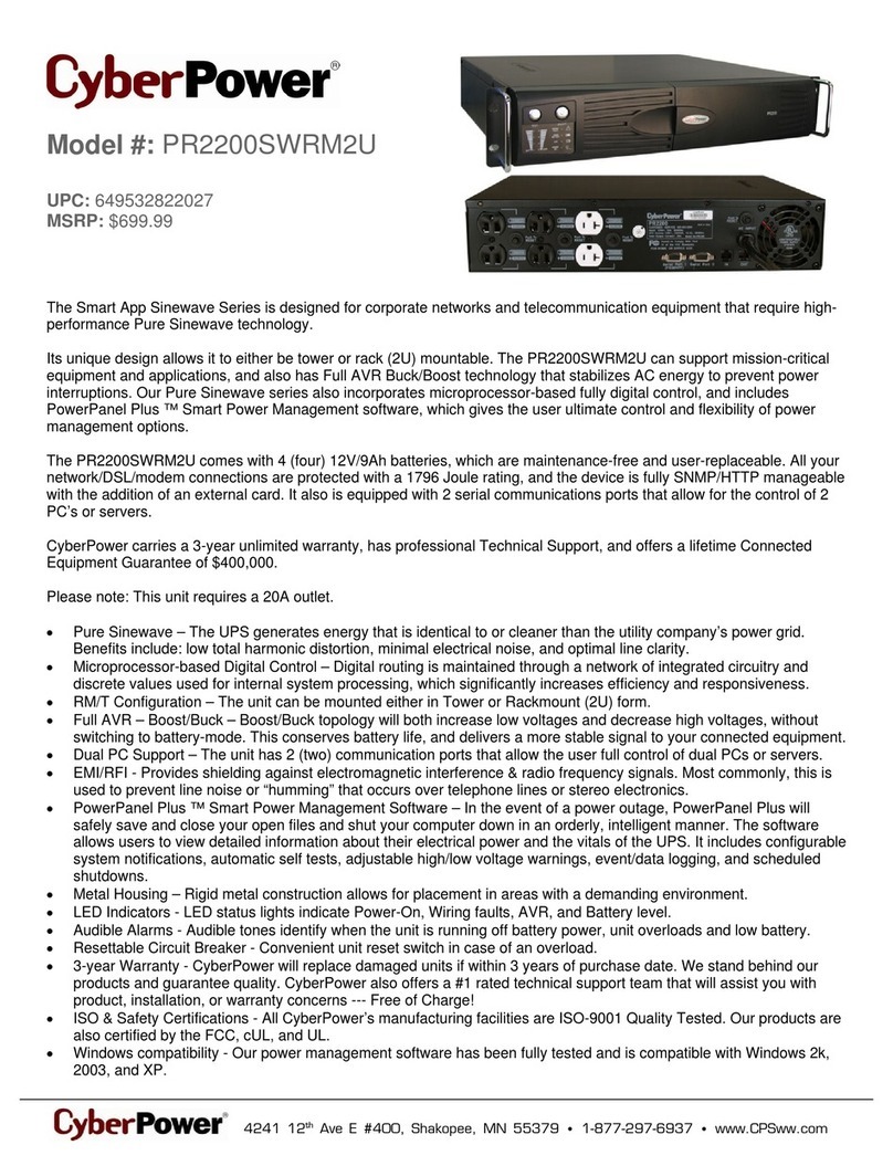 CyberPower 649532822027 User manual