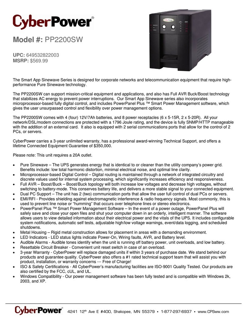 CyberPower 649532822003 User manual