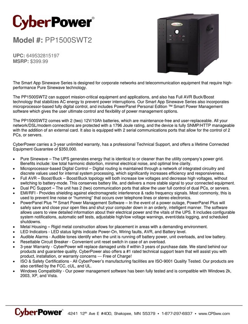 CyberPower 649532815197 User manual