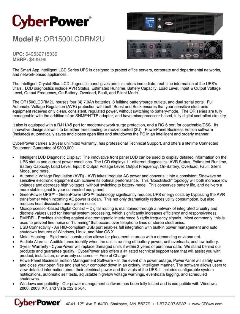 CyberPower 649532715039 User manual