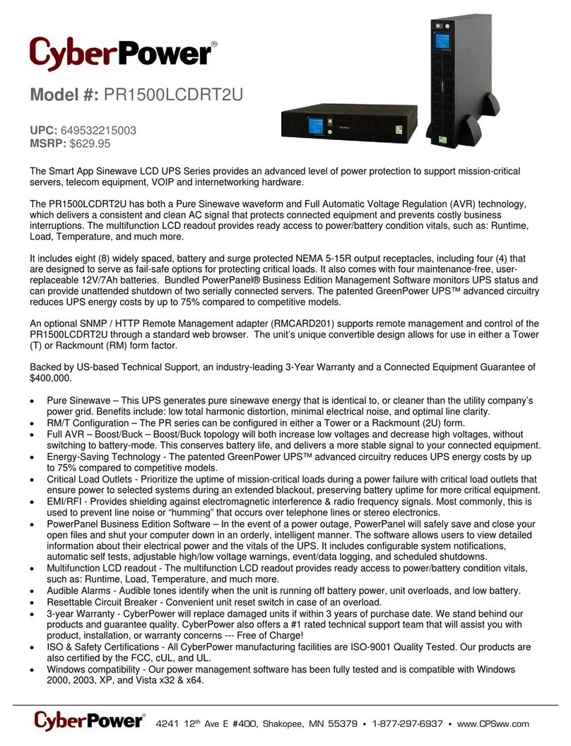 CyberPower 649532215003 User manual
