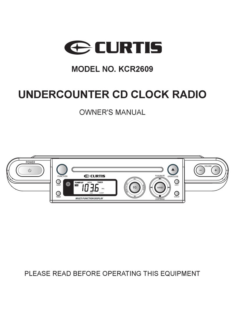 Curtis KCR2609 User manual Curtis KCR2609 User manual