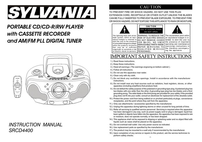 Sylvania SRCD4400 User manual