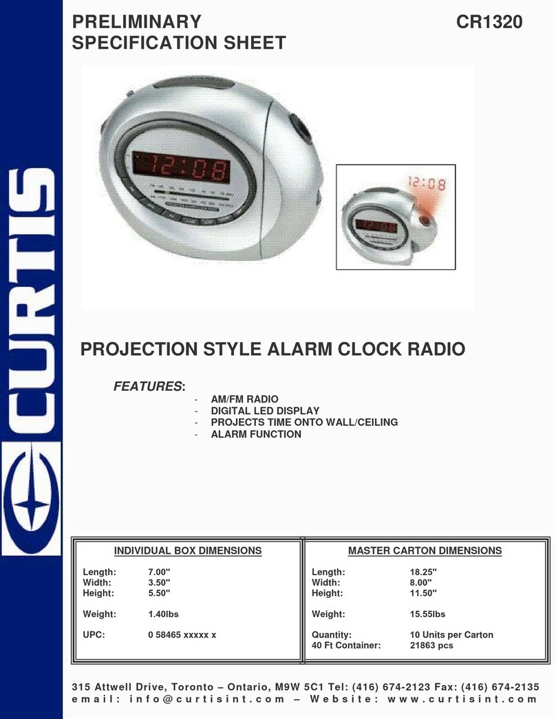 Curtis CR1320 Specification sheet