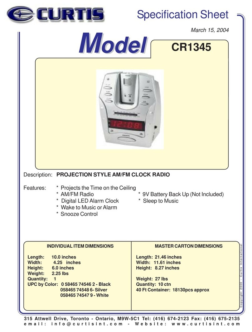 Curtis CR1345 User manual