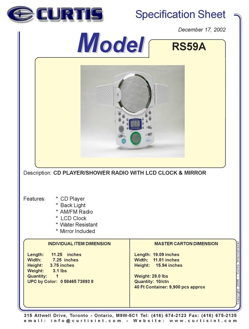 Curtis RS59A User manual