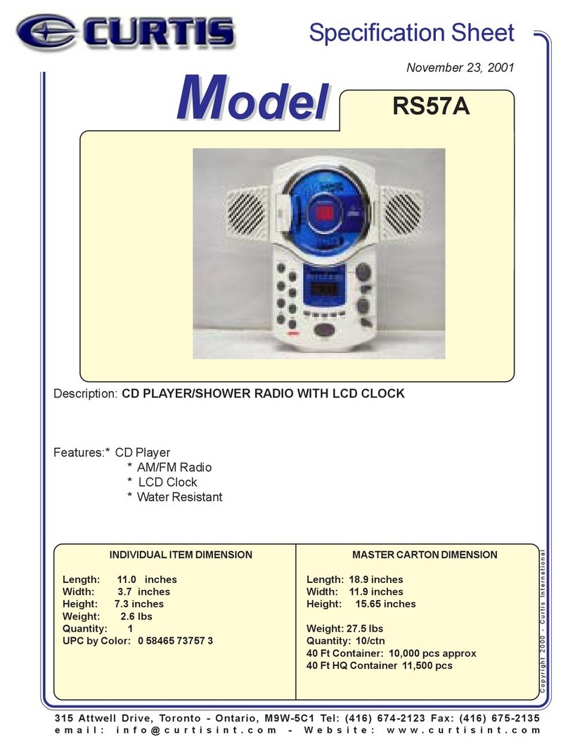 Curtis RS57A User manual