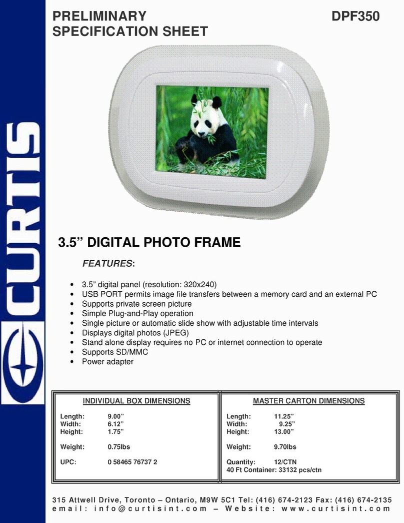 Curtis DPF350 User manual