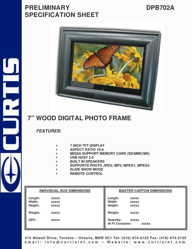 Curtis DPB702A User manual