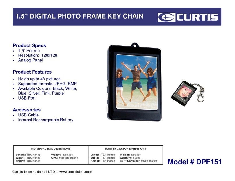 Curtis DPF151 Product features