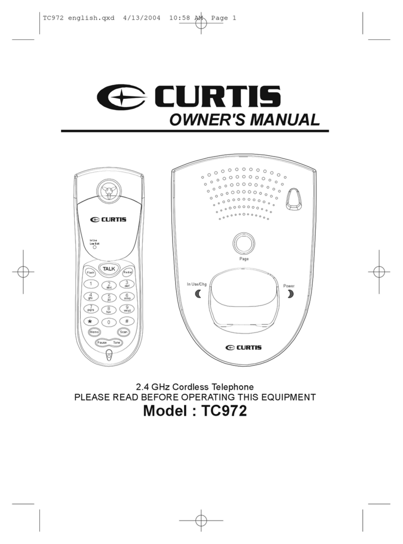 Curtis TC972 owner's manual