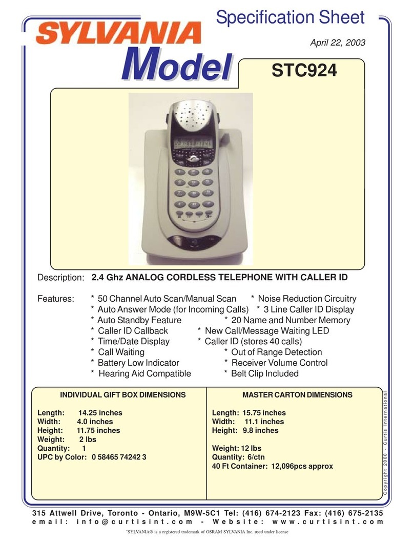 Sylvania STC924 User manual