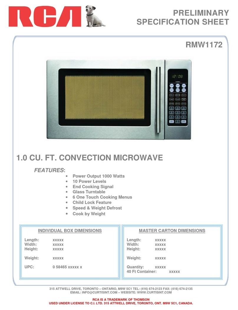 RCA RMW1172 User manual