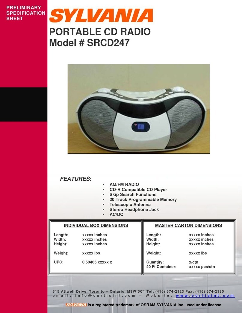 Sylvania SRCD247 User manual