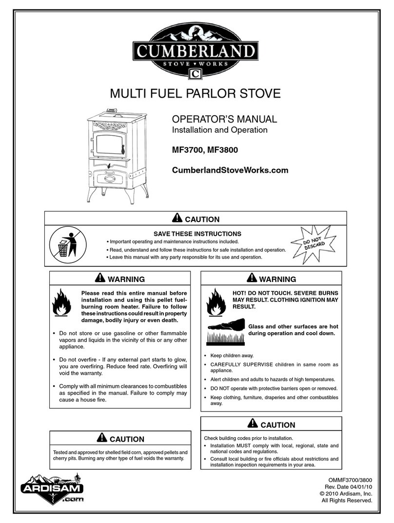 Cumberland Stove Works MF3700 Operator's manual