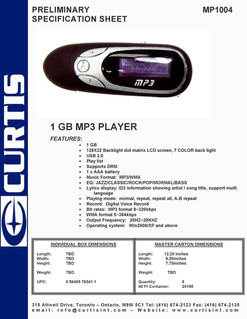 Curtis MP1004 User manual
