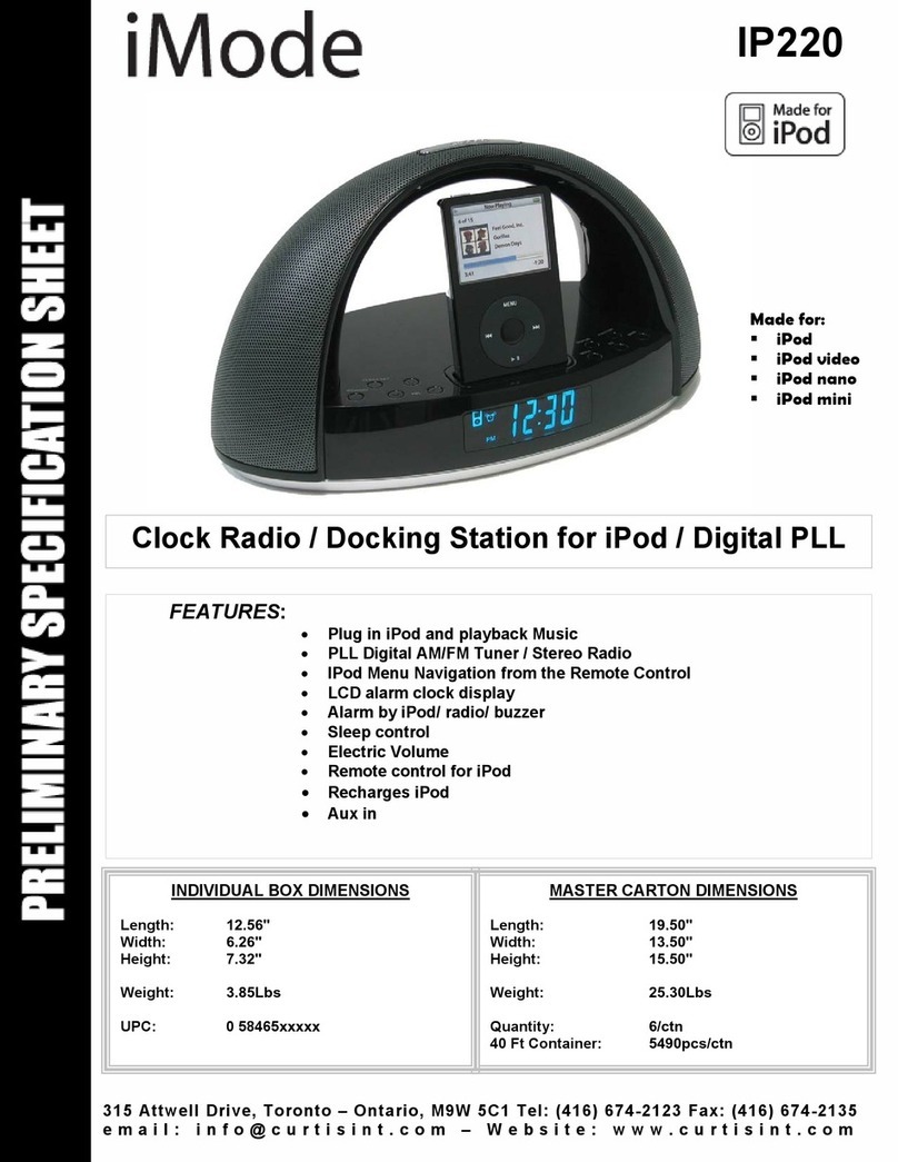 Curtis iMode IP220 Specification sheet