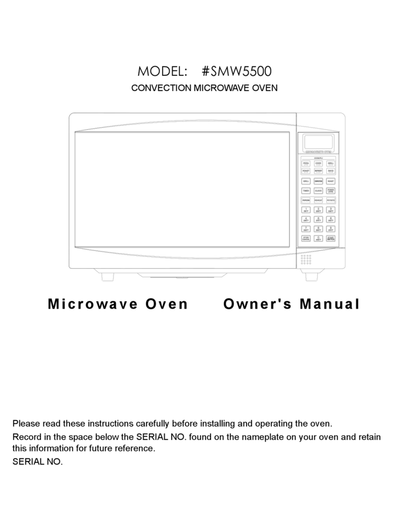 Curtis SUNBEAM SMW5500 owner's manual