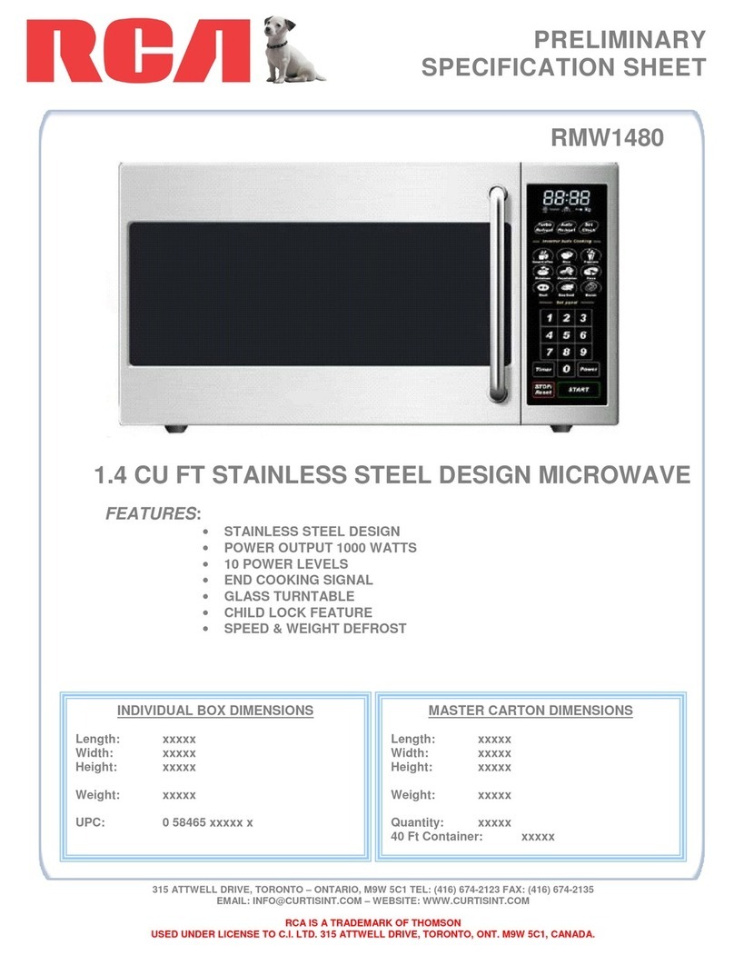 RCA RMW1480 User manual