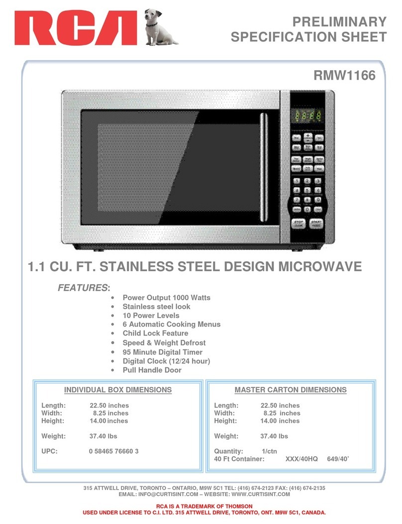 Curtis RMW1166 User manual