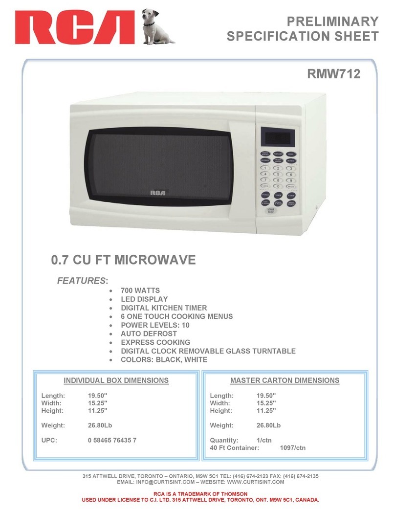 RCA RMW712 User manual