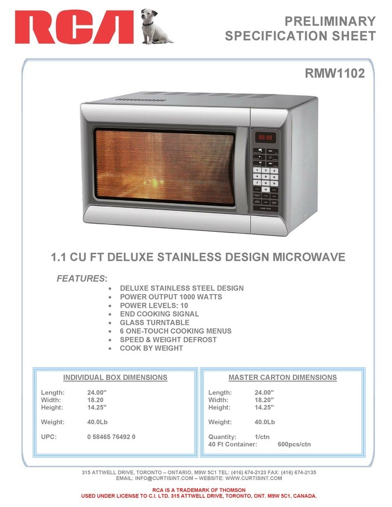 RCA RMW1102 User manual