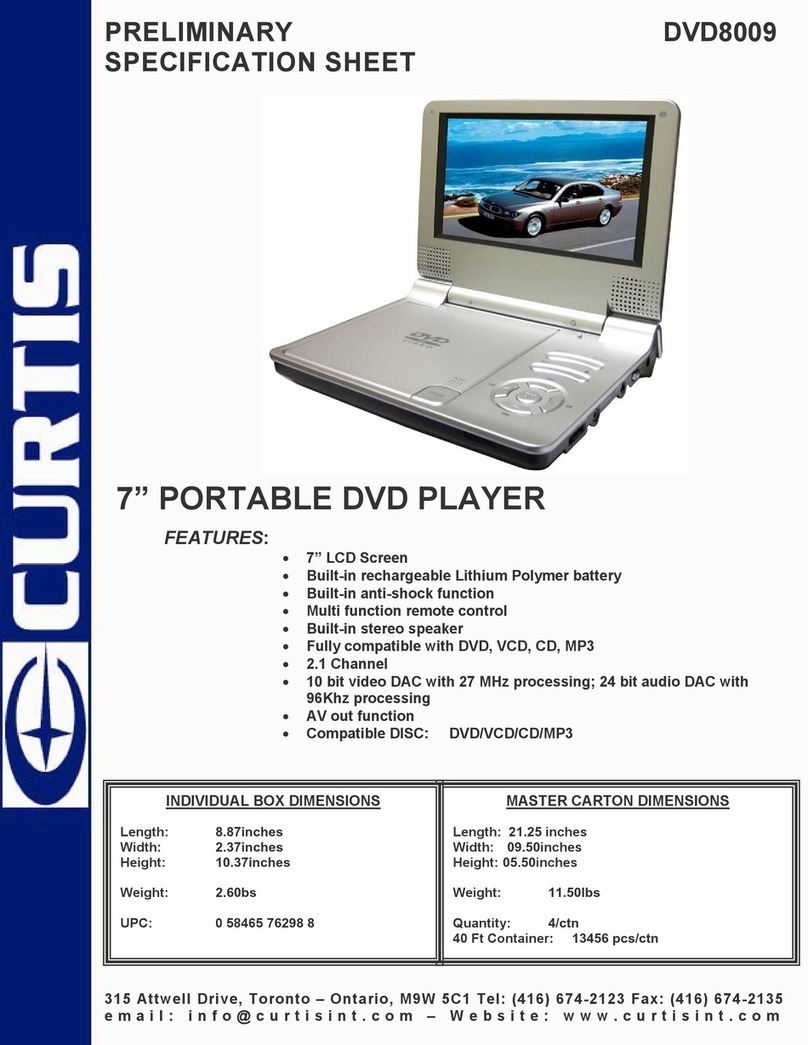 Curtis DVD8009 User manual