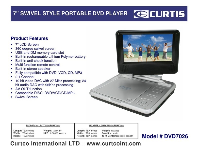 Curtis DVD7026 User manual Curtis DVD7026 User manual