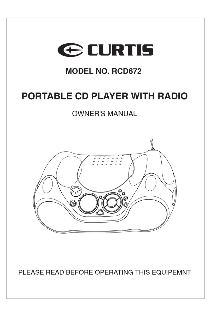 Curtis RCD672 owner's manual