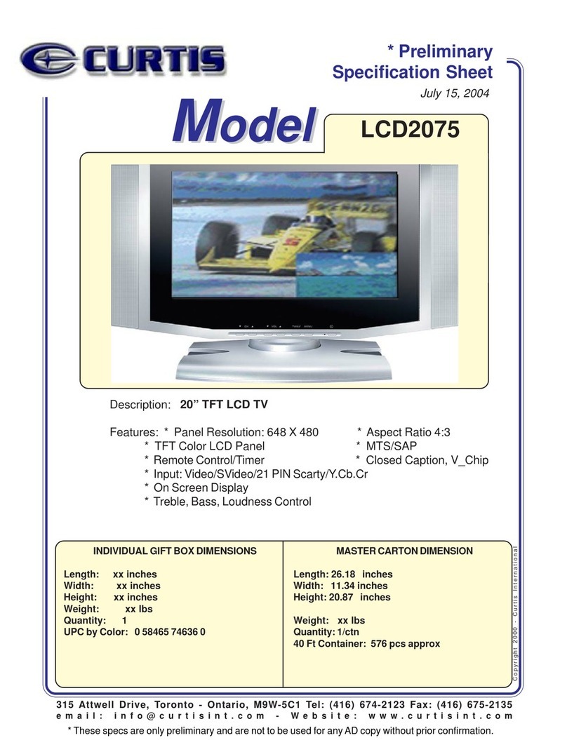 Curtis LCD2075 User manual
