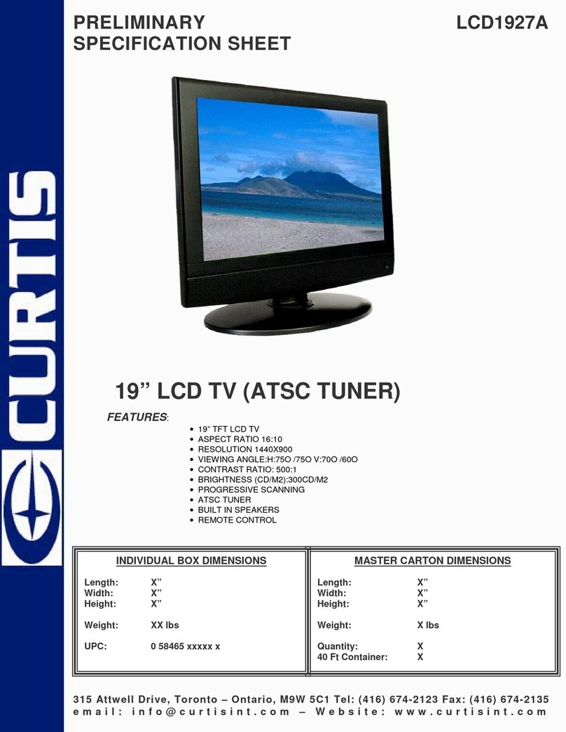 Curtis LCD1927A Specification sheet